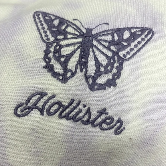 Hollister Embroidered tie dye Butterfly Sweatshirt Size: L - Picture 5 of 5